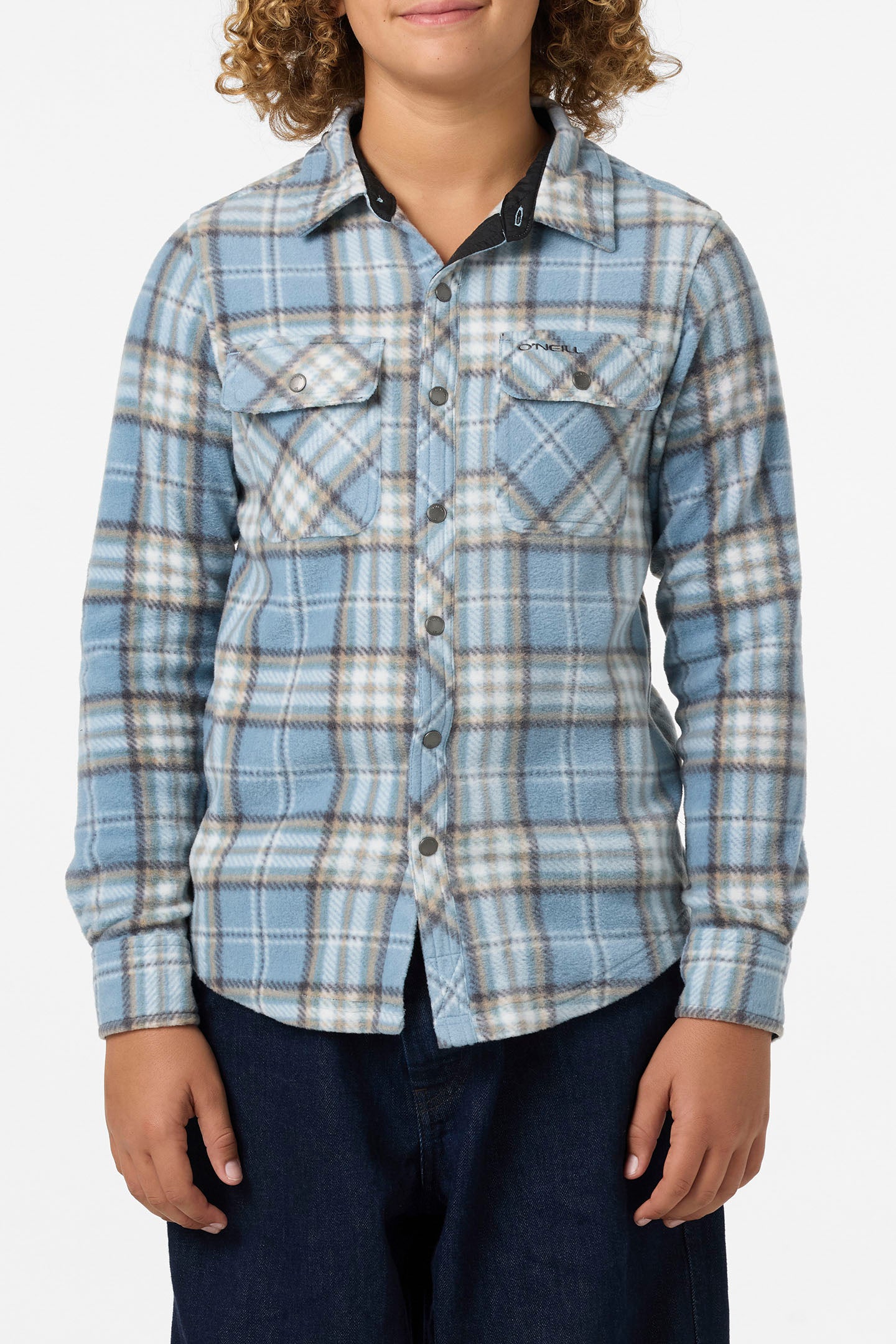 Boy’s Glacier Plaid Superfleece Long Sleeve Shirt - O'Neill Clothing